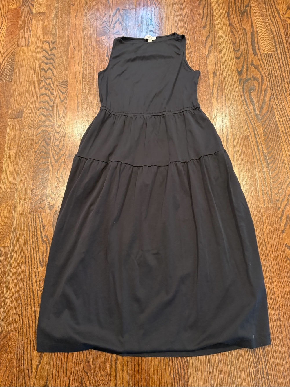 COS Sleeveless Black Tiered Midi Dress